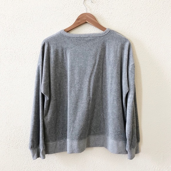 J. Crew Velour Crewneck Sweatshirt M - Picture 2 of 3